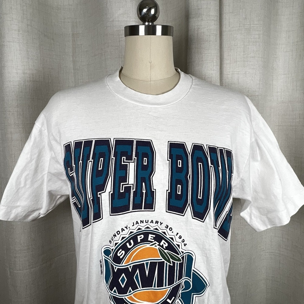 Vintage 1994 Super Bowl XXVIII NFL Football TShirt Sz Large AtlantA Georgia Dome - Picture 2 of 15